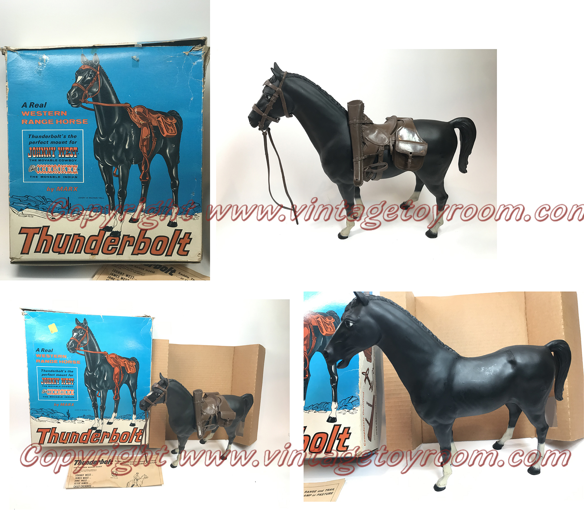 Vintage Cowboy Horse Toys for Marx Johnny West 